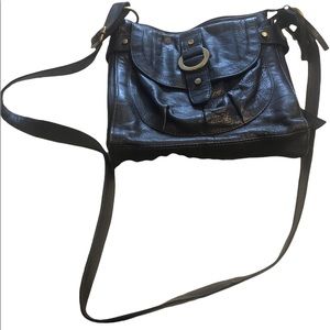 Black Leather Crossbody Bag